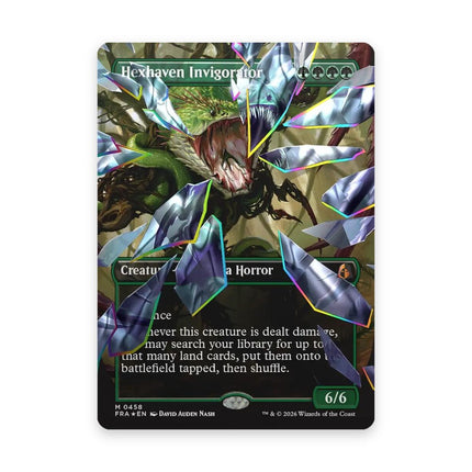 Hexhaven Invigorator borderless facet foil - Reality Fracture card