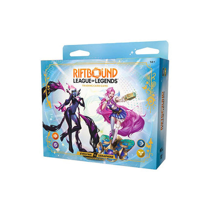Riftbound Radiance Showdown Decks Evelynn vs Seraphine box, angled view