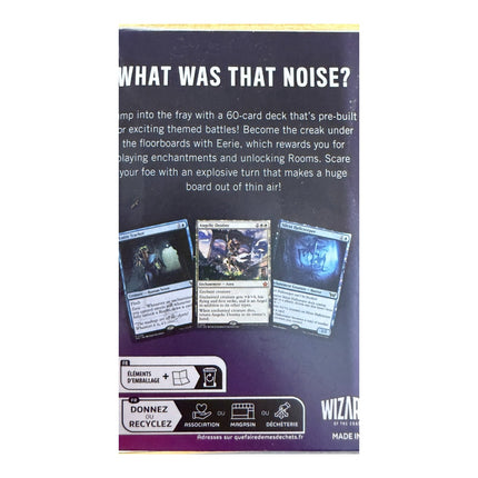 Back of the Magic: The Gathering Secrets of Strixhaven Theme Deck: Eerie box