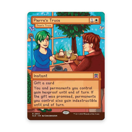 Pierre's Truce (Dawn's Truce) - Secret Lair x Stardew Valley card