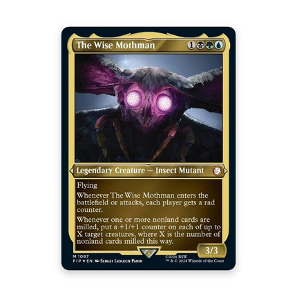 The Wise Mothman display commander card