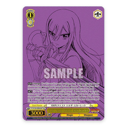 100 Years Quest, Erza Scarlet SSP FT/S120-E006SSP, a chase card from English Weiss Schwarz Fairy Tail 100 Years Quest