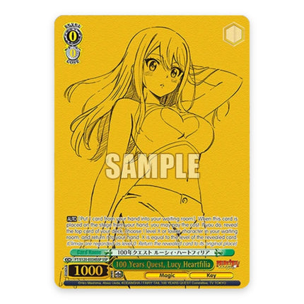 100 Years Quest, Lucy Heartfilia SSP FT/S120-E034SSP, a chase card from English Weiss Schwarz Fairy Tail 100 Years Quest