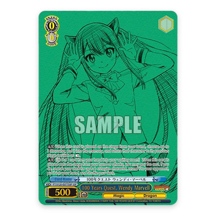 100 Years Quest, Wendy Marvell FT/S120-E077SSP, a chase card from English Weiss Schwarz Fairy Tail 100 Years Quest