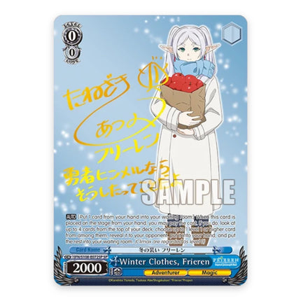 Winter Clothes, Frieren SFN/S108-E072SP, a chase card from English Weiss Schwarz Frieren: Beyond Journey's End